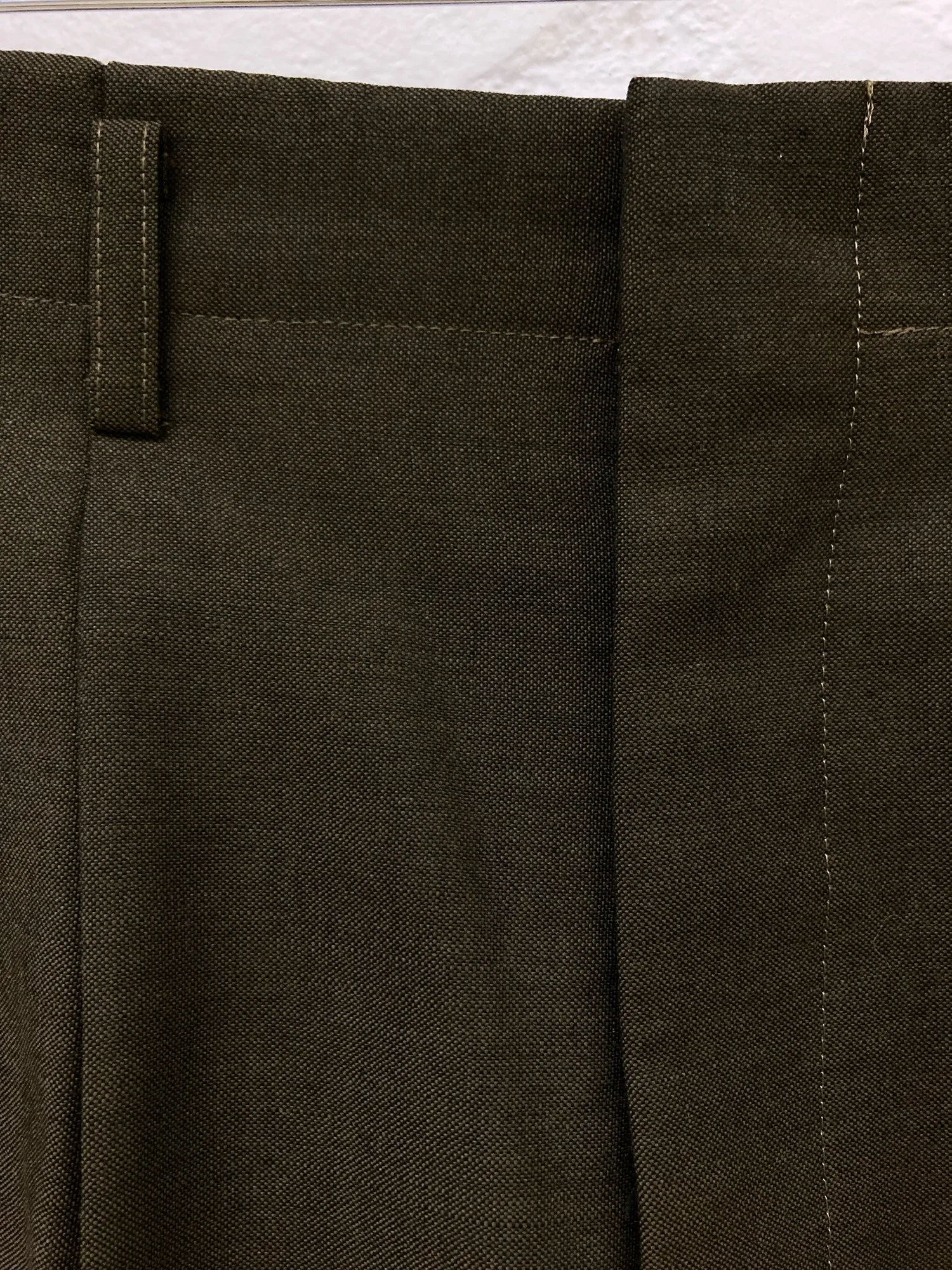 Comme des Garcons 1994 dark khaki brown wool cropped trousers - M