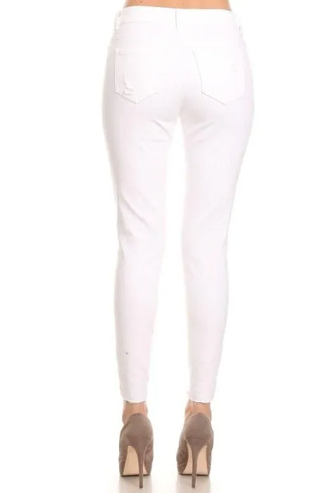 Cropped White Skinny Jeans - EP3048