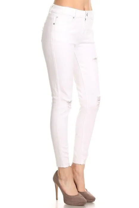 Cropped White Skinny Jeans - EP3048