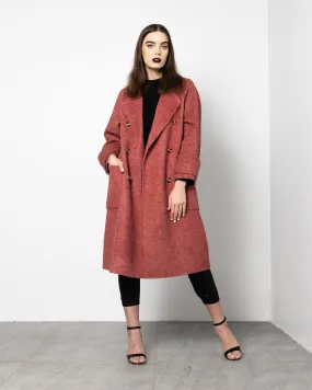 CUFF CASHMERE WOOL COAT 1826 - كوت