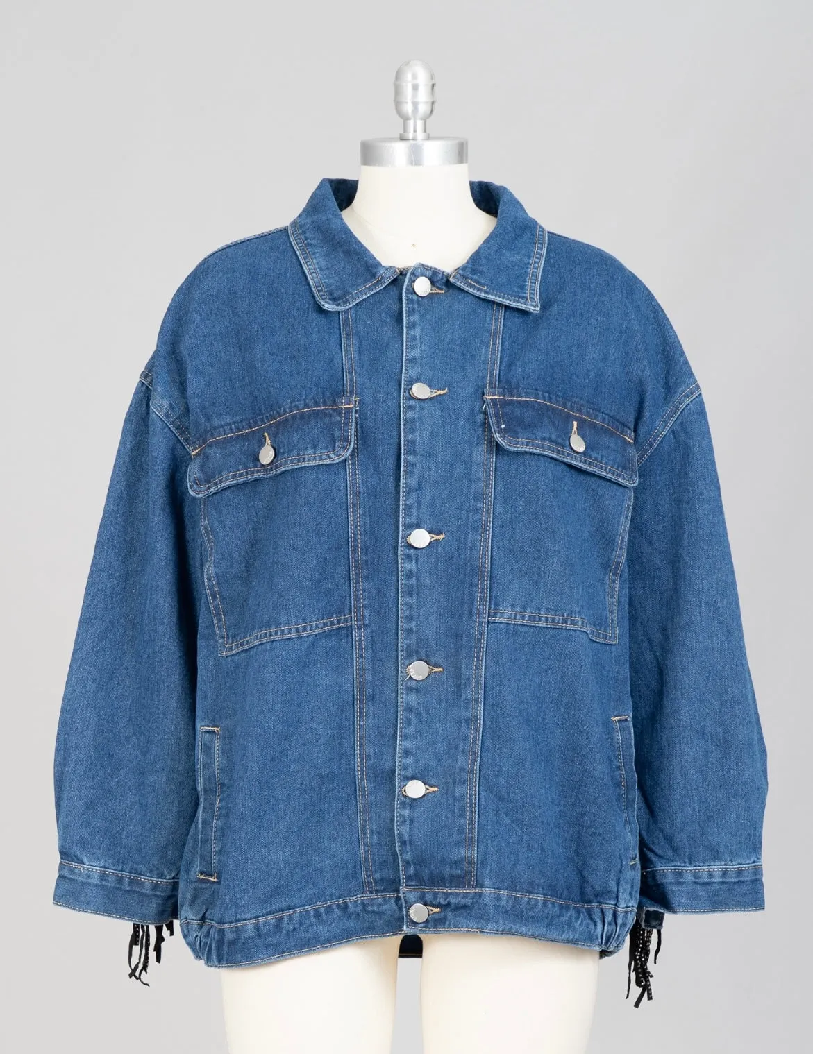 Denim Fringe Jackets