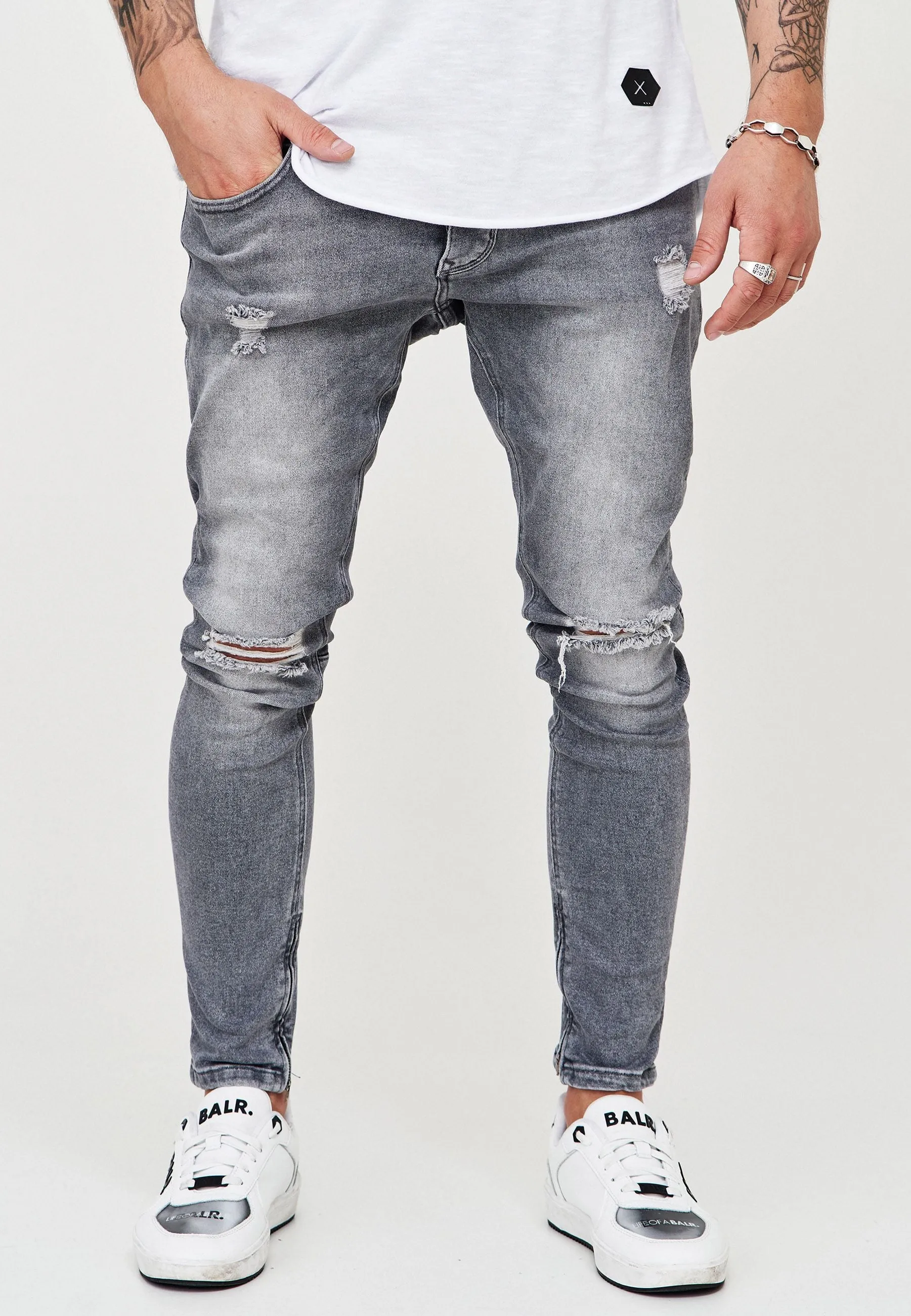 Destroyed Jeans grey 3299