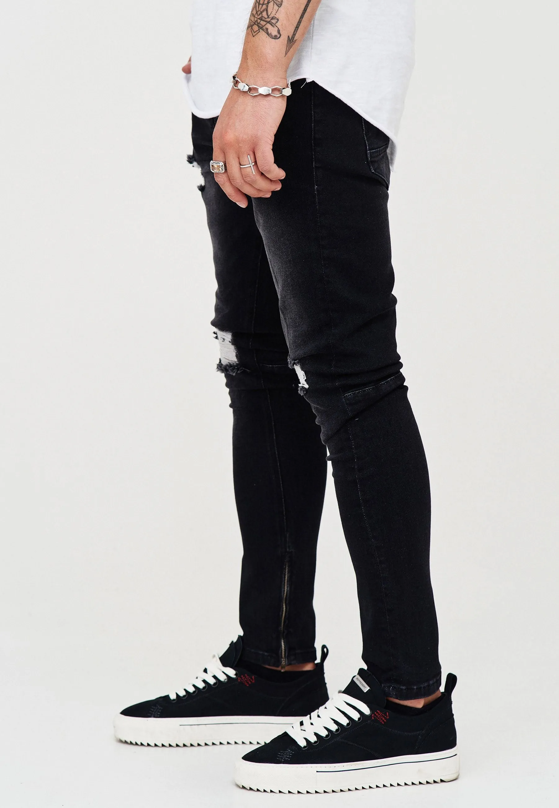 Destroyed Jeans Schwarz 3299