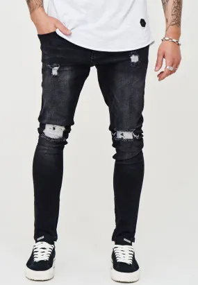 Destroyed Jeans Schwarz 3299