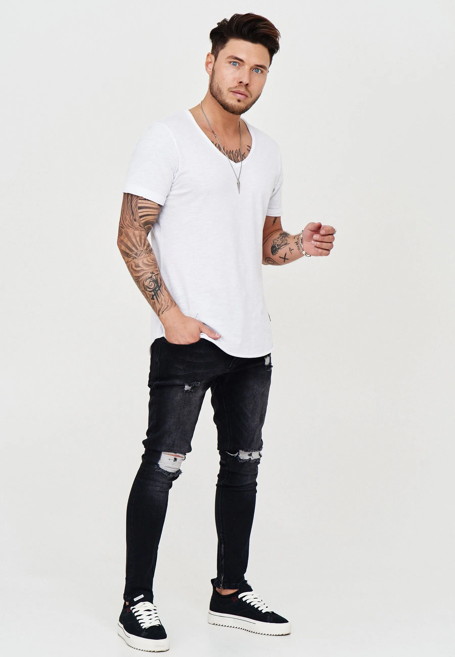 Destroyed Jeans Schwarz 3299