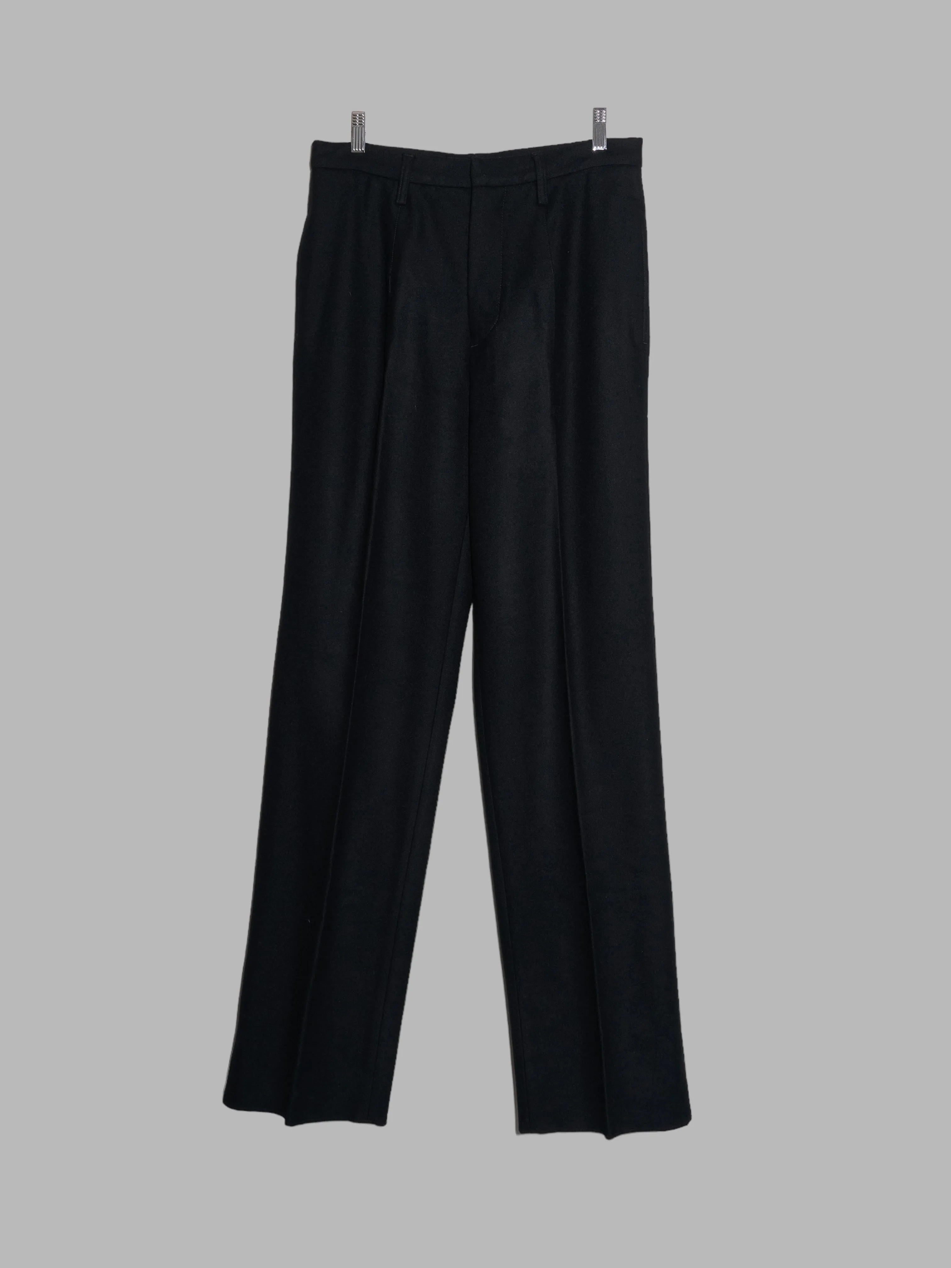 Dirk Bikkembergs 1990s 2000s black wool pleated trousers - M S