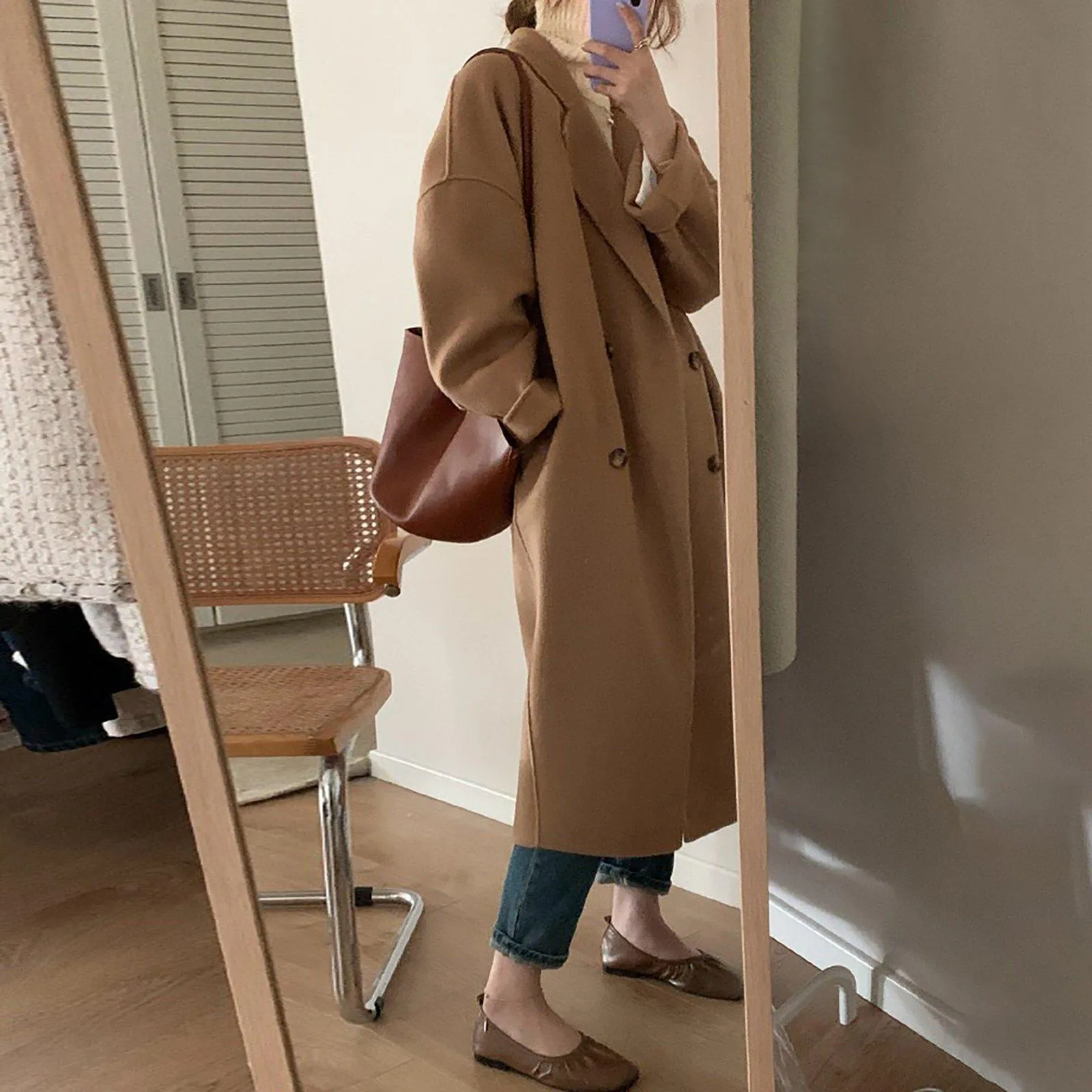 Double Face Wool Long Coat