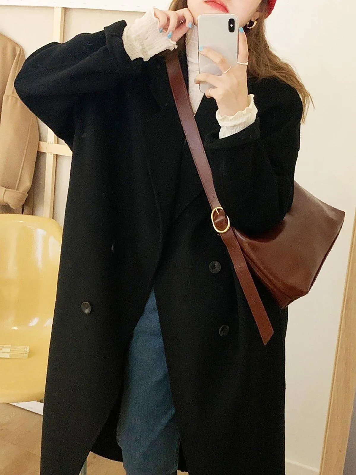 Double Face Wool Long Coat