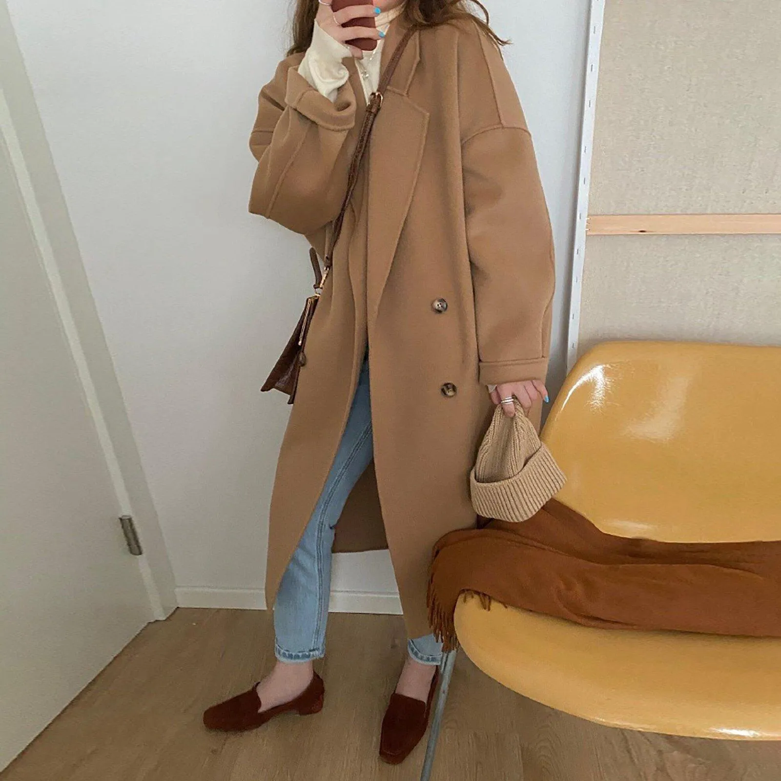 Double Face Wool Long Coat