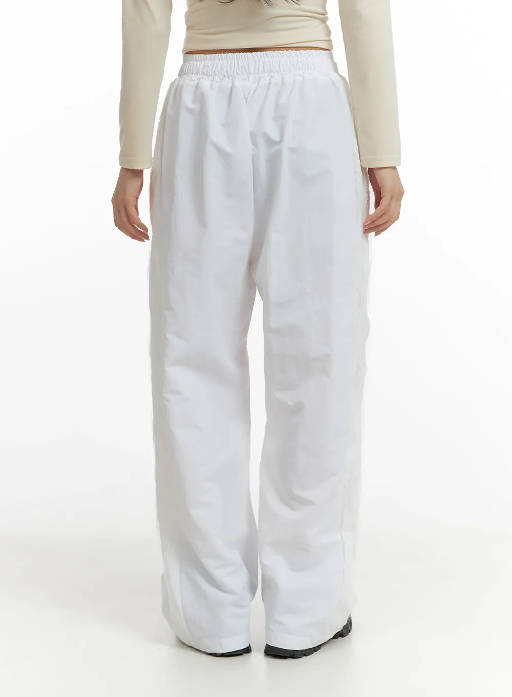 Elastic Waist Cotton Wide Trousers CM406