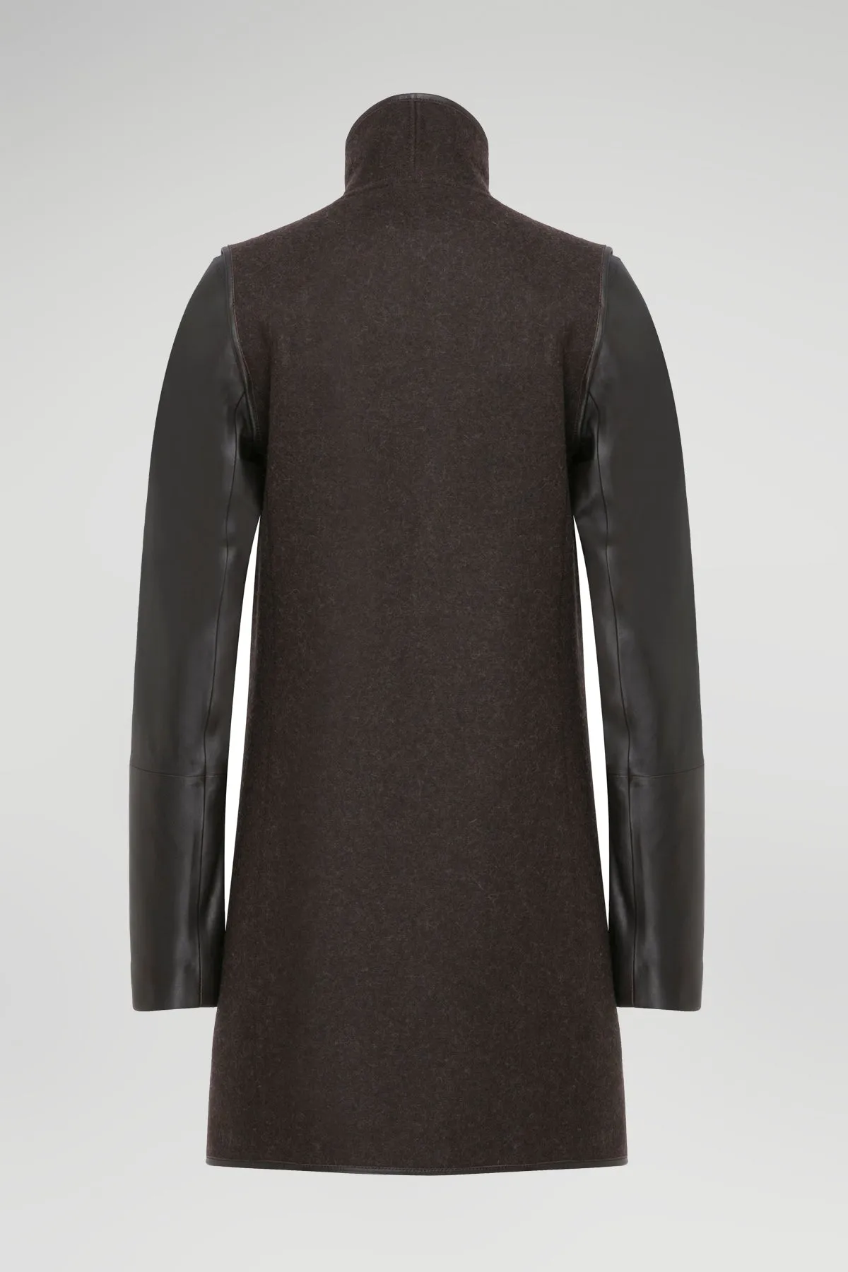 Eva - Brown Beige Wool Coat