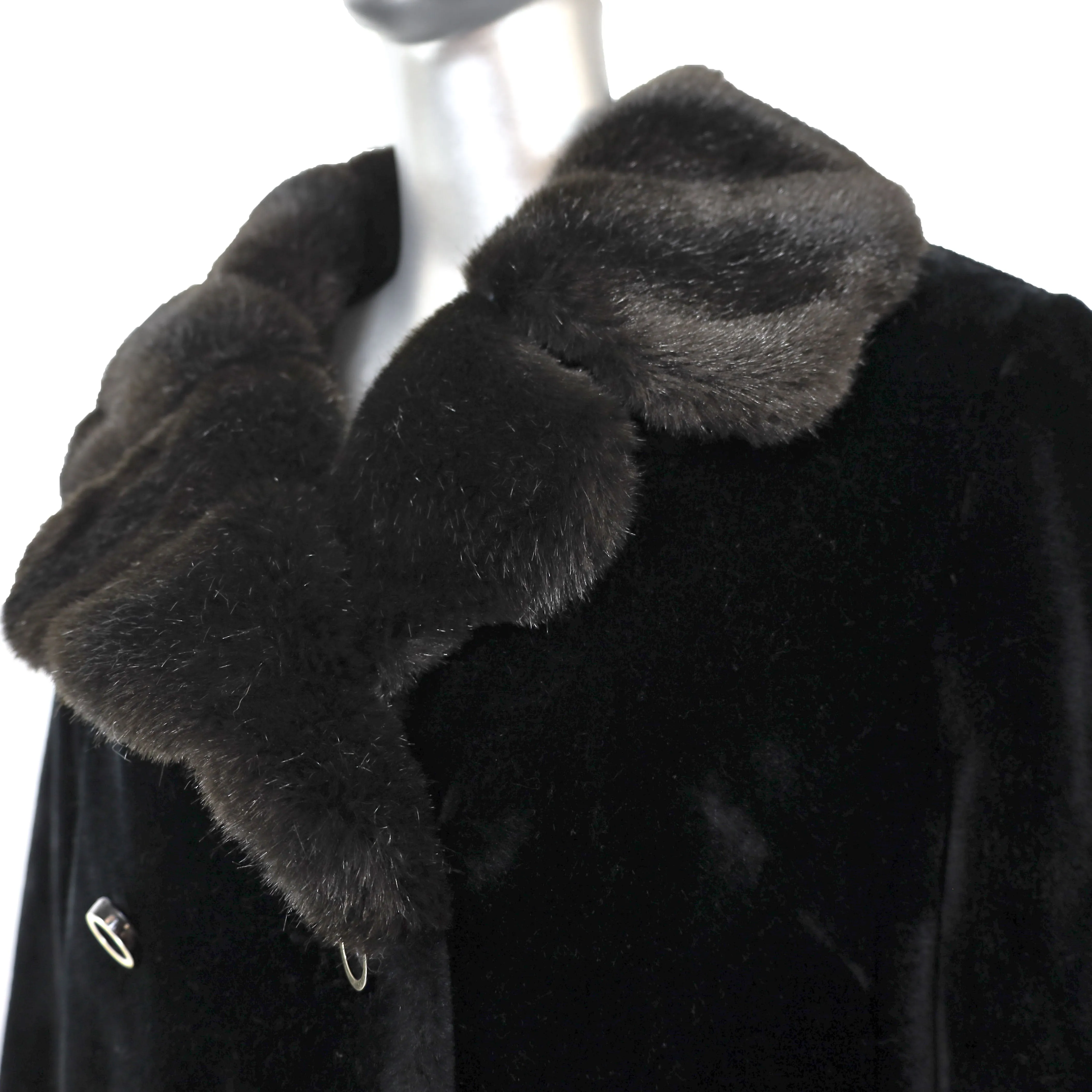 Faux Fur Coat- Size M