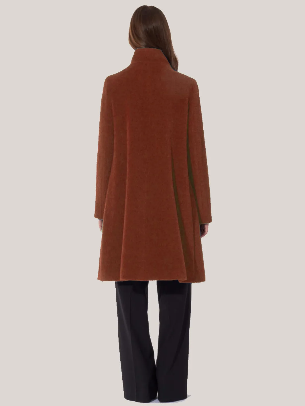 Flared Alpaca & Wool Coat 29001