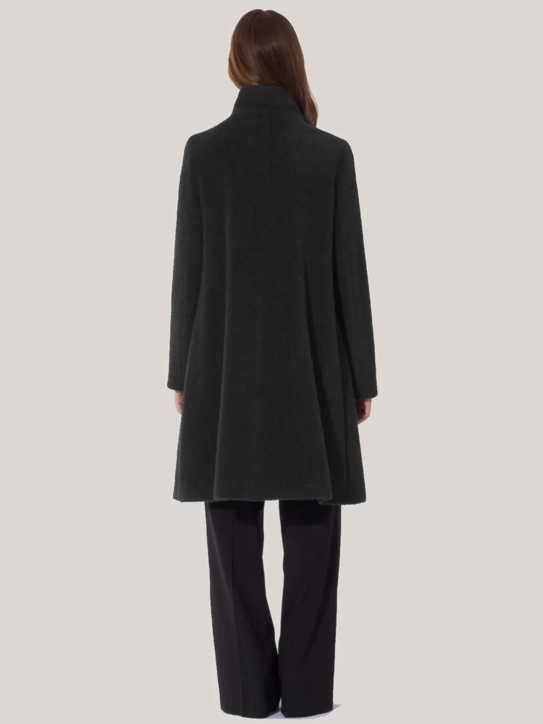 Flared Alpaca & Wool Coat 29001