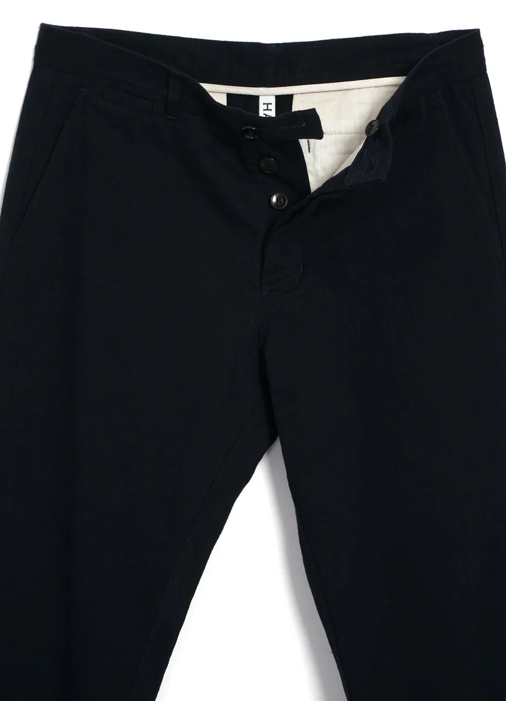 FRED | Regular Cut Work Trousers | Black Slub