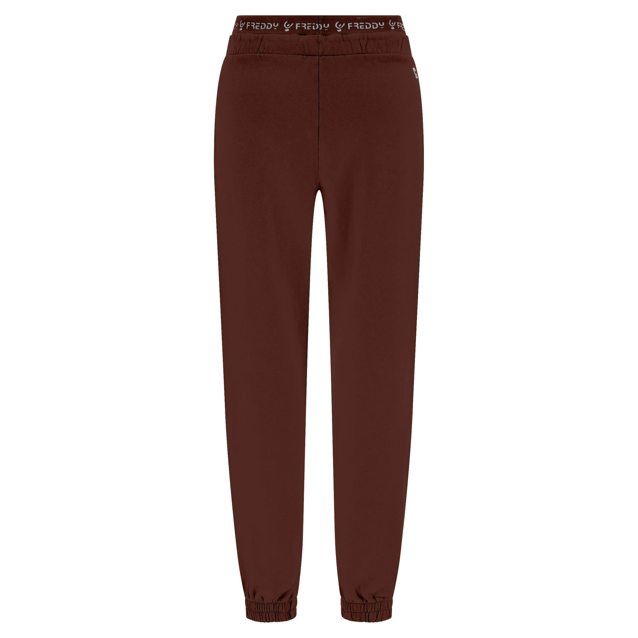 Freddy Brushed fleece sports trousers with elastic JOGGER1C024X M79X Chocolate Fondant Direct Dyed 