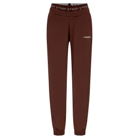 Freddy Brushed fleece sports trousers with elastic JOGGER1C024X M79X Chocolate Fondant Direct Dyed 