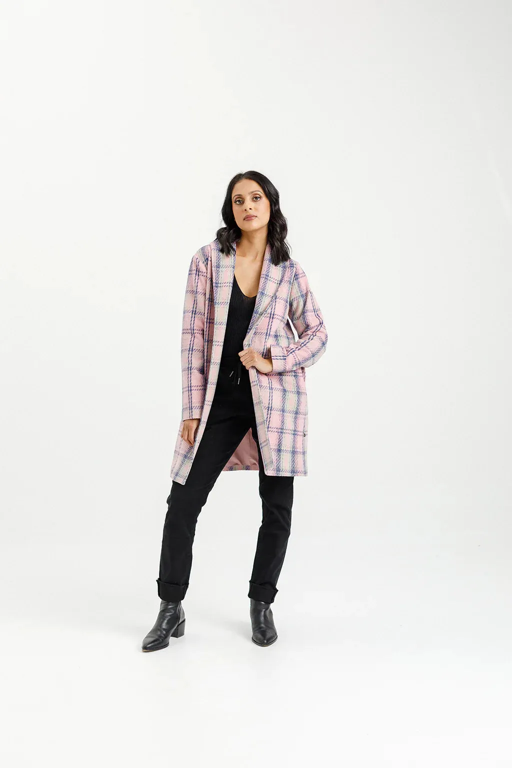 Haley Coat | Pink Plaid