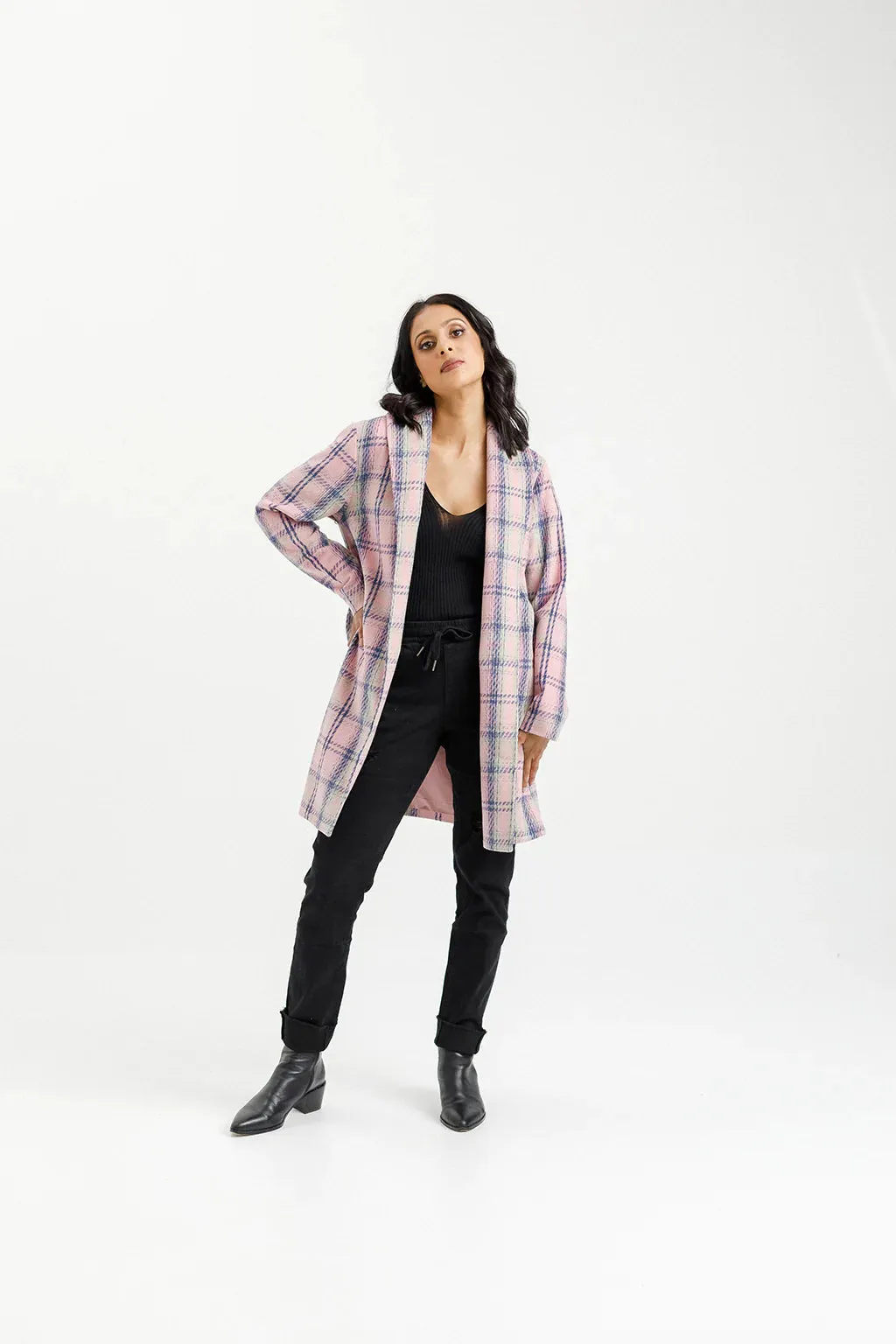 Haley Coat | Pink Plaid