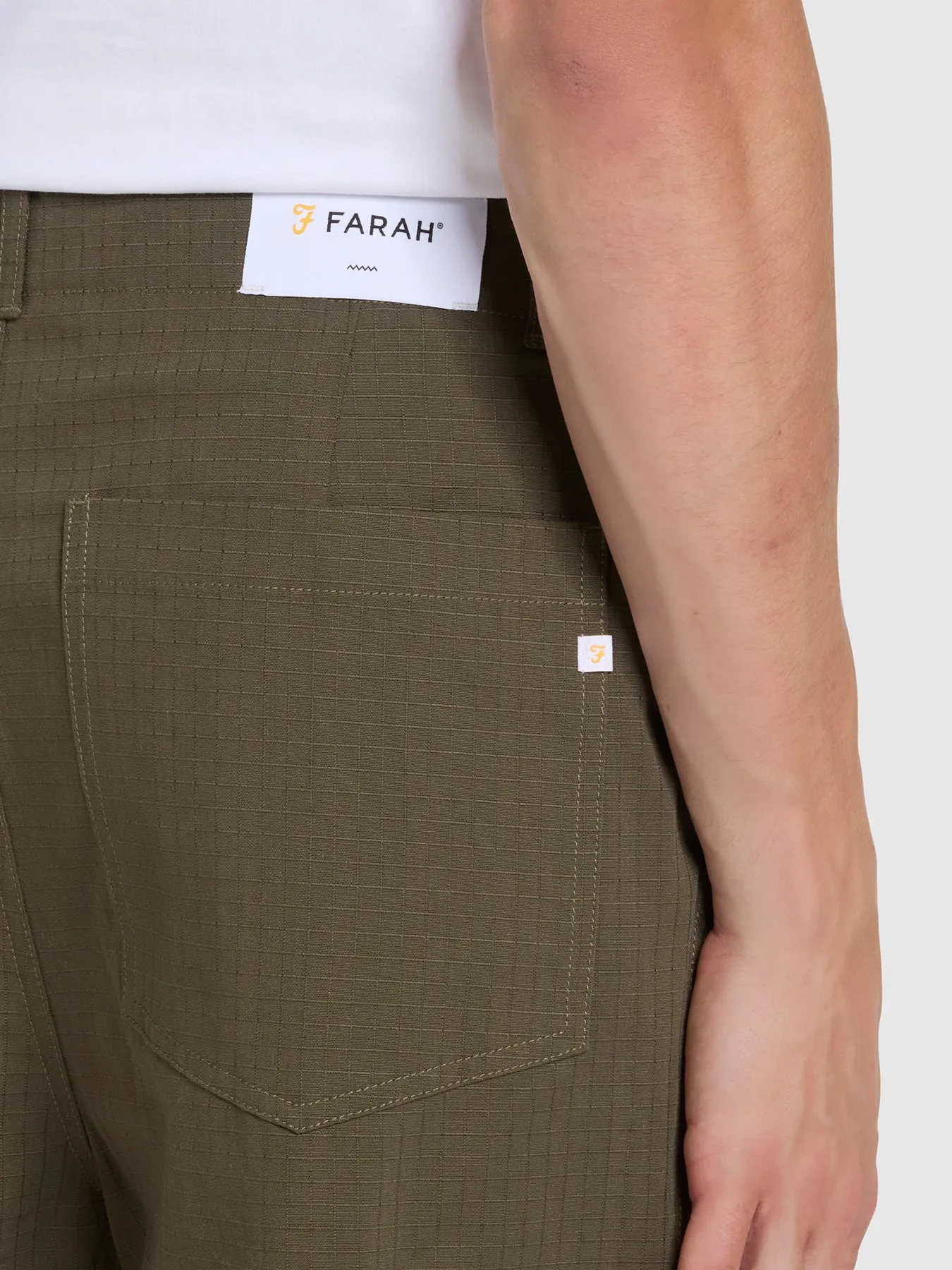 Hawtin Relaxed Tapered Fit Cargo Trousers In Olive Green