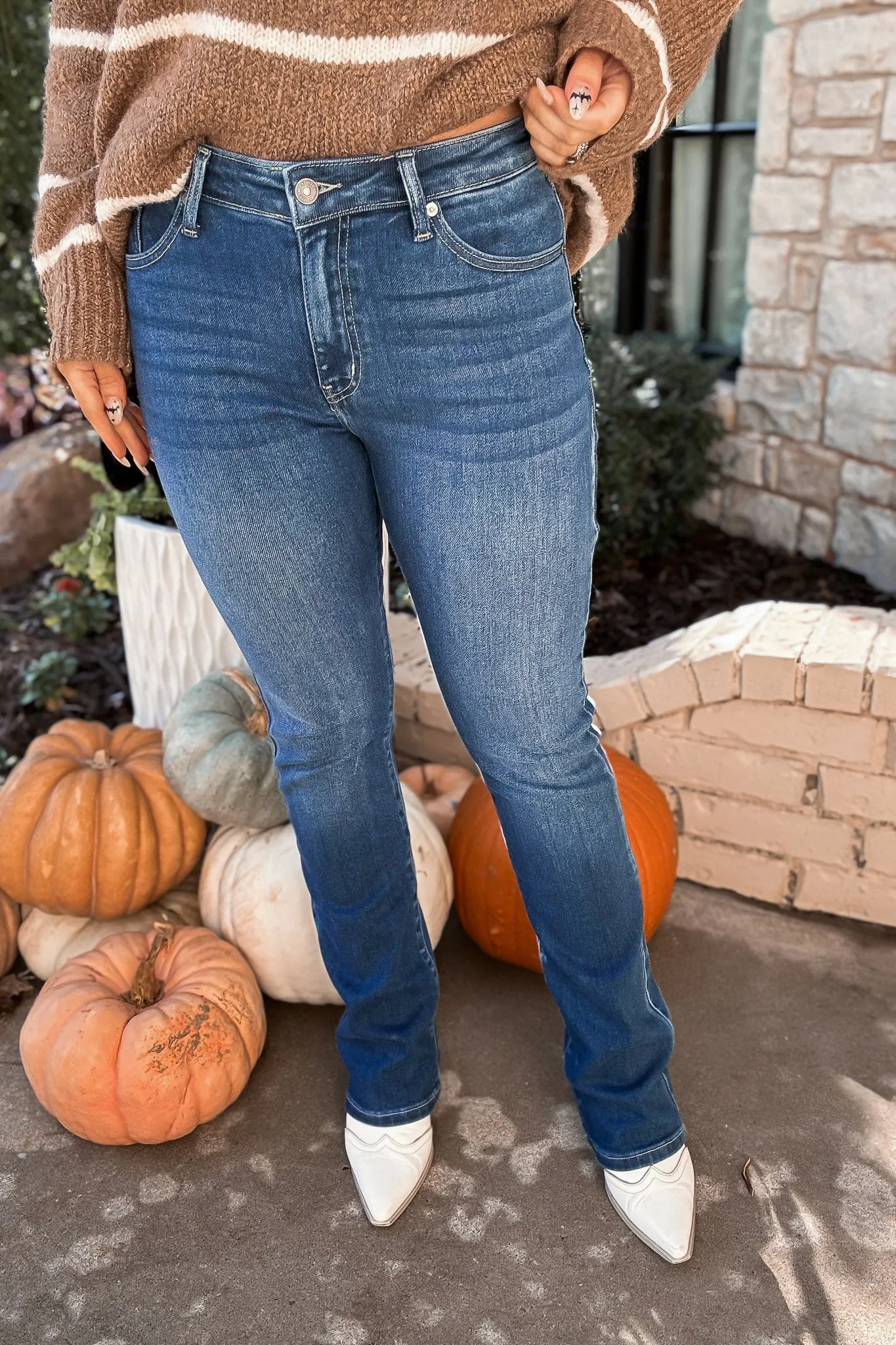 High Rise Bootcut Jeans