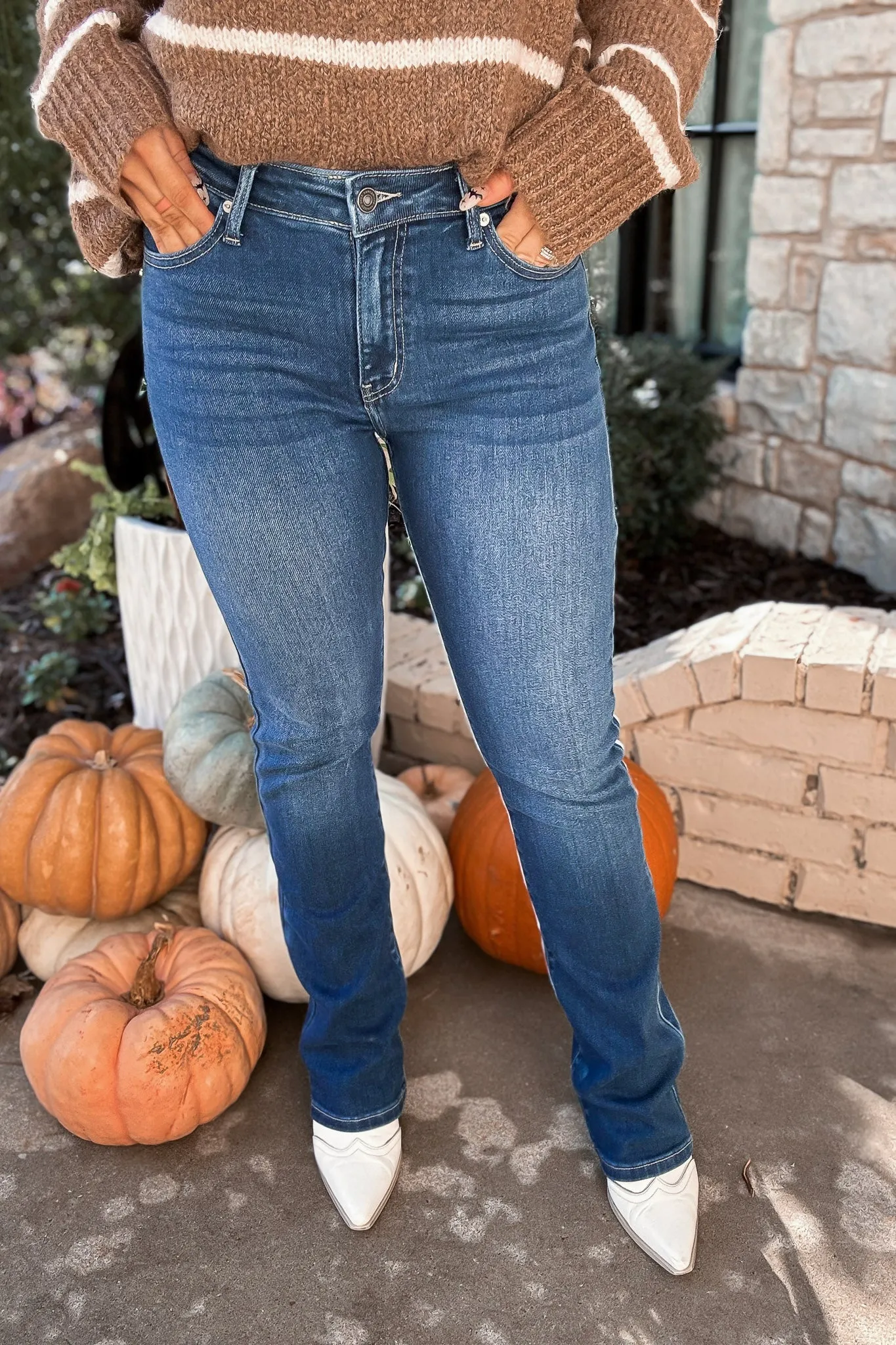 High Rise Bootcut Jeans