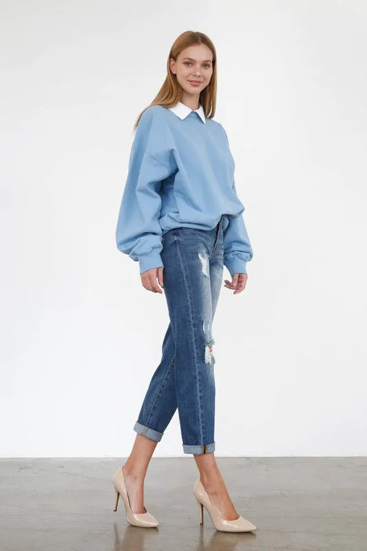 HIGH RISE GIRLFRIEND JEANS