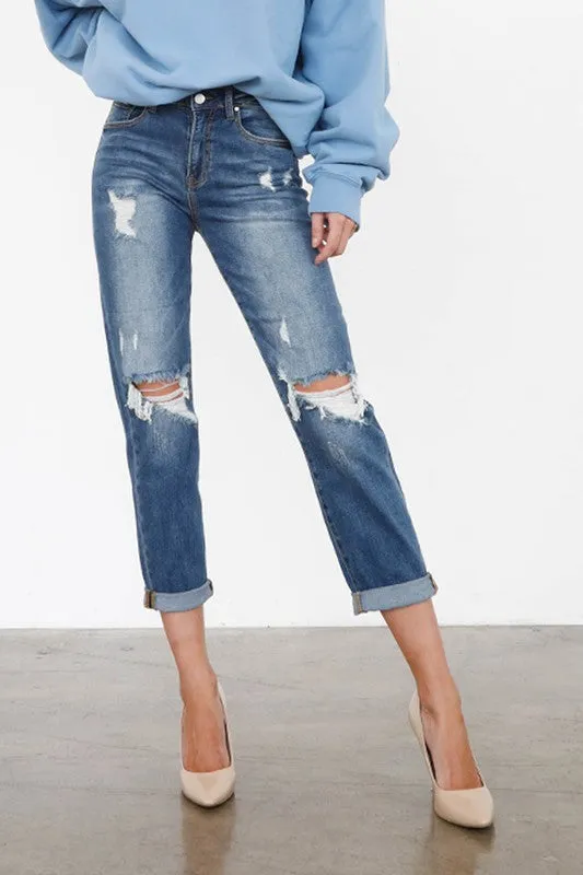 HIGH RISE GIRLFRIEND JEANS