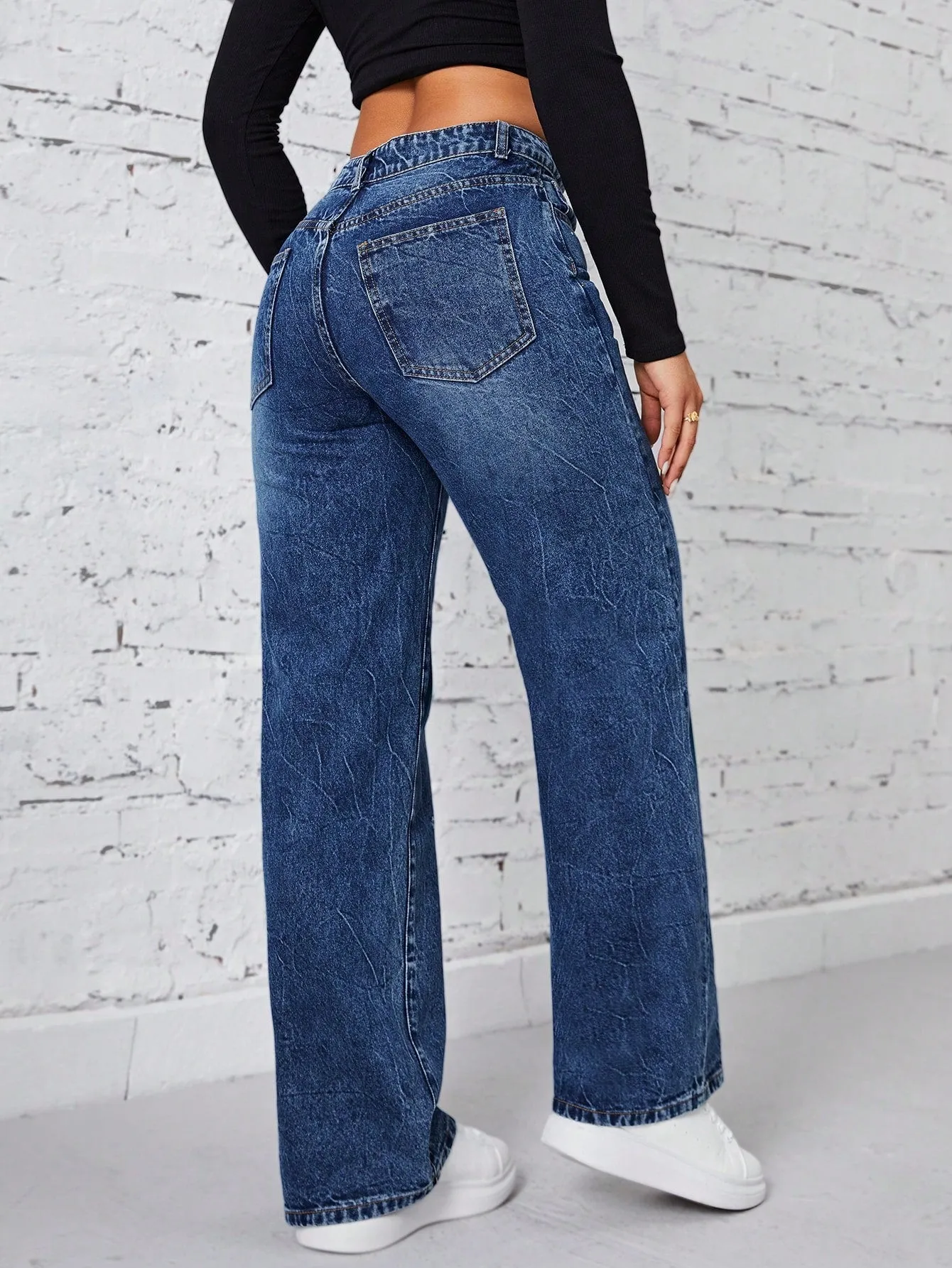 High Rise Straight Leg Jeans