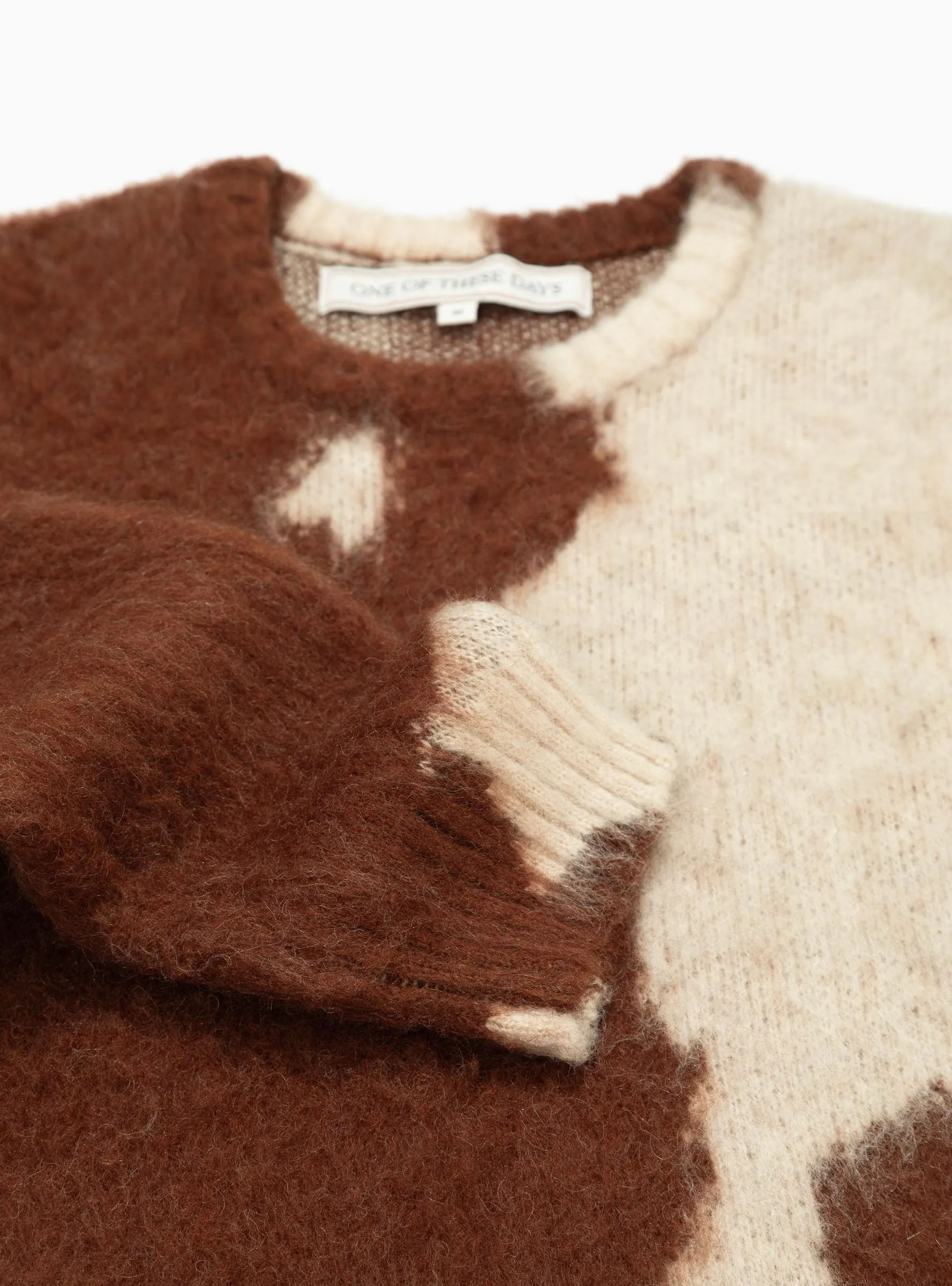 Horse Coat Sweater Bone & Brown