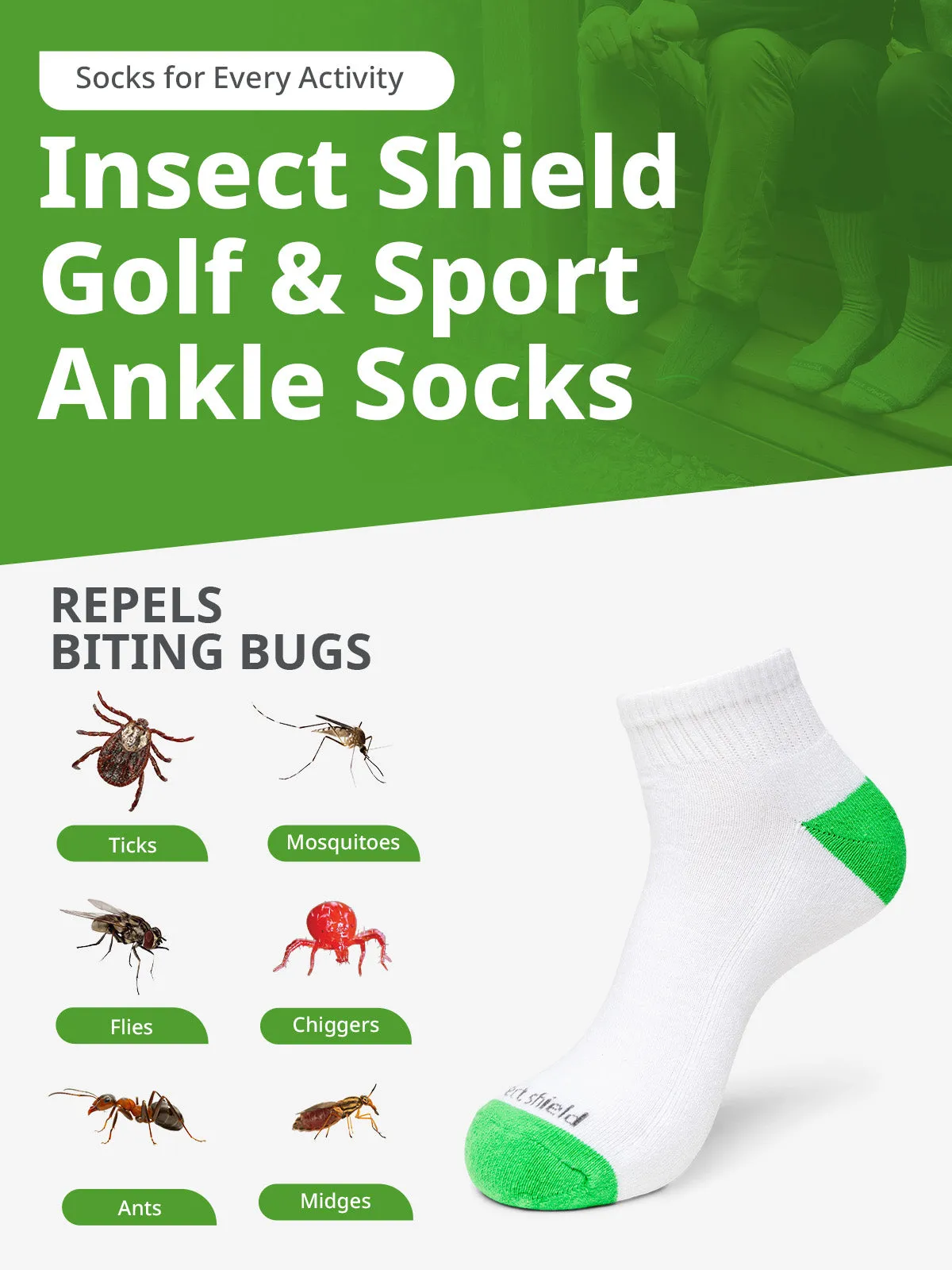 Insect Shield Golf & Sport Ankle Socks