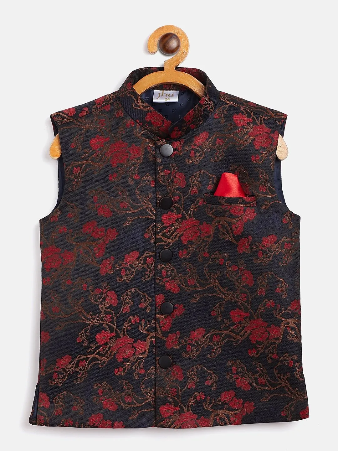 Jacquard Nehru Jacket for Boys - JBN Creation