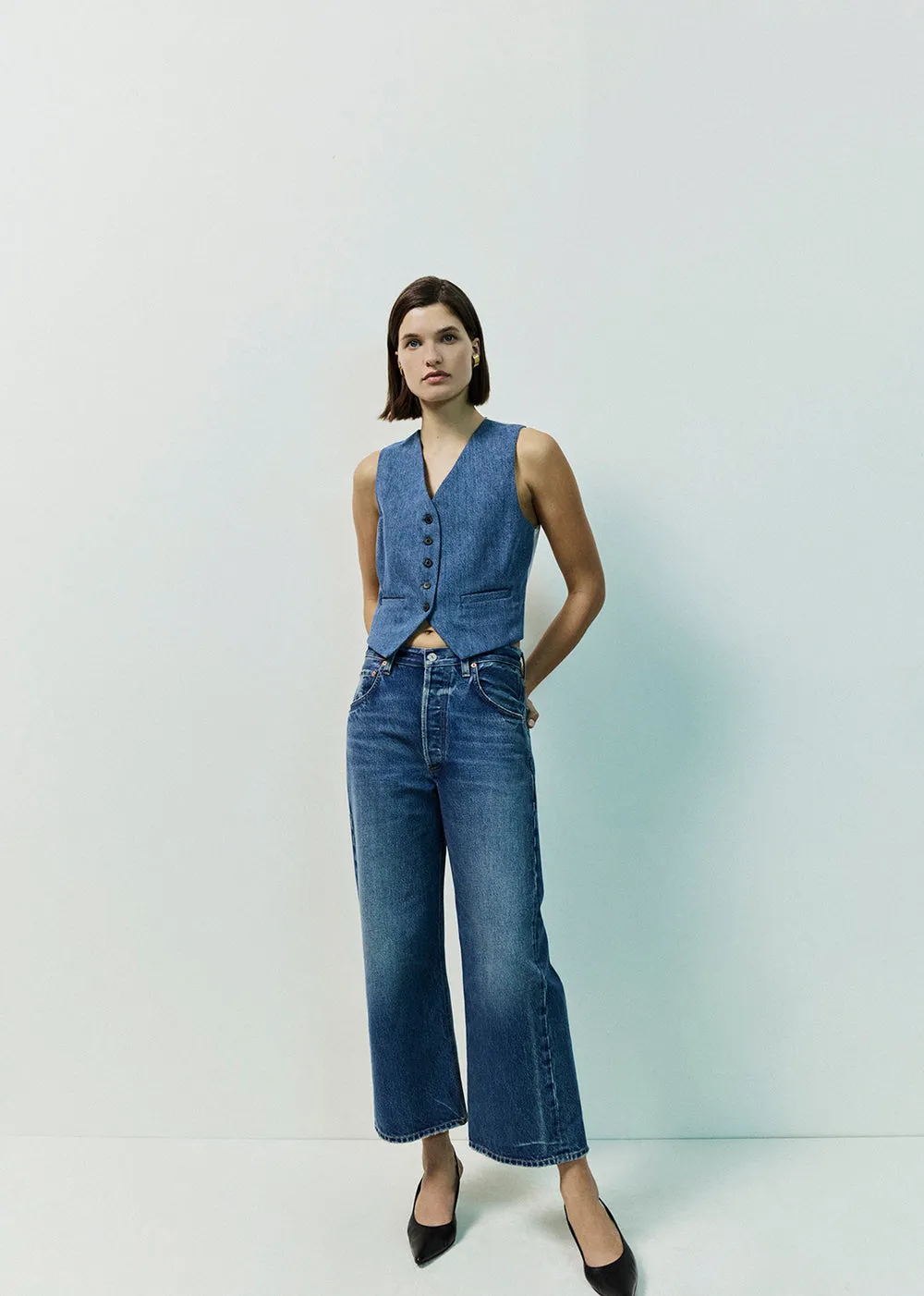 Jeans Gaucho in Oasis