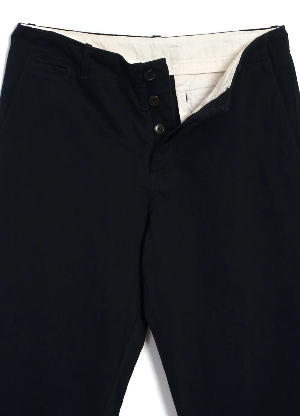 KELD | Straight Legs Work Trousers | Black Slub