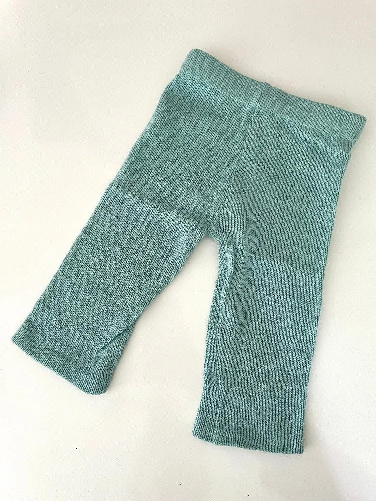 Lightweight organic cotton knit trousers