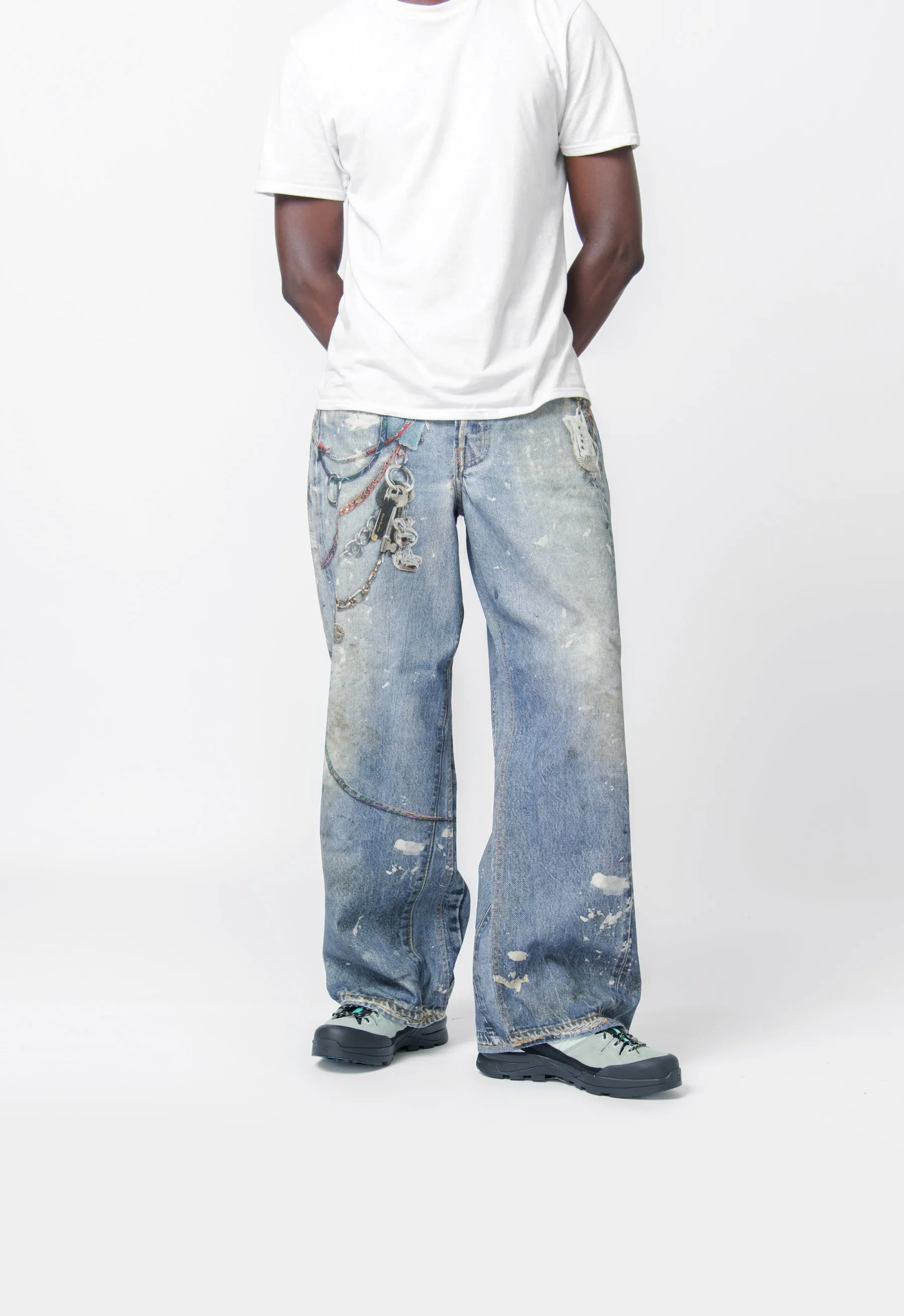 Loose Fit Trousers-1981M Mid Blue