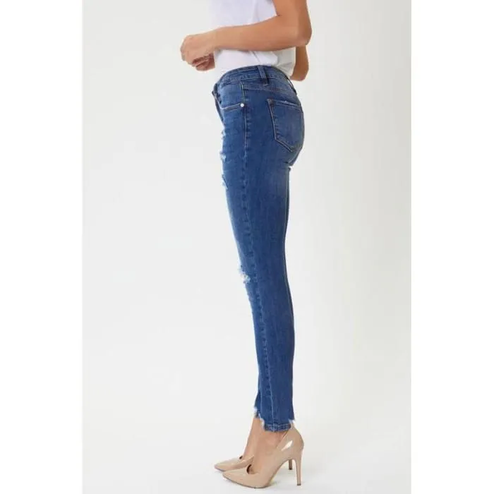 Medium Rinse Distressed Jeans