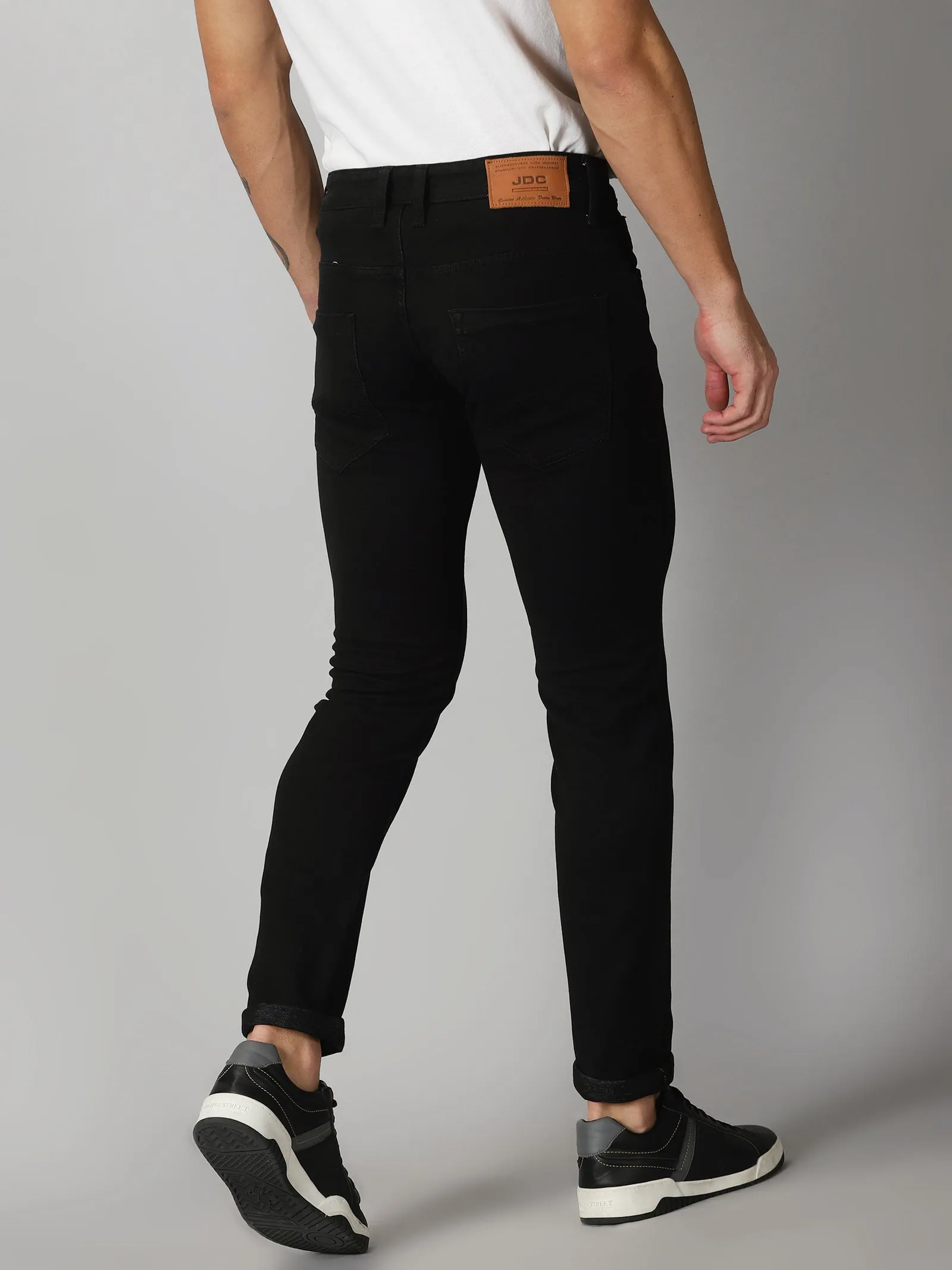 MEN'S BLACK SOLID JASON FIT JEANS