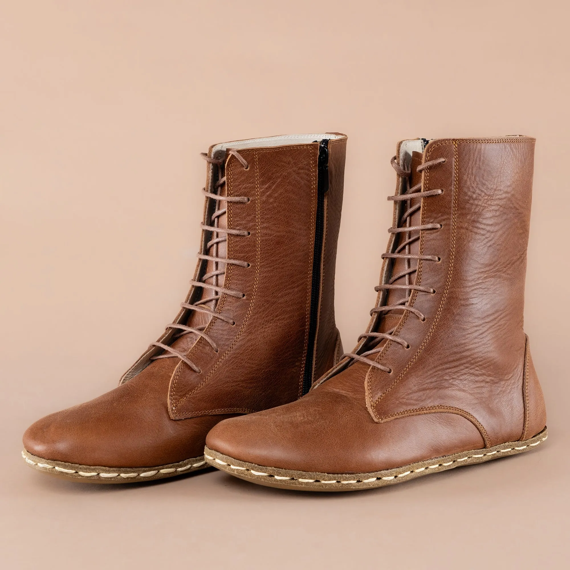 Men's Brown Barefoot High Ankle Boots