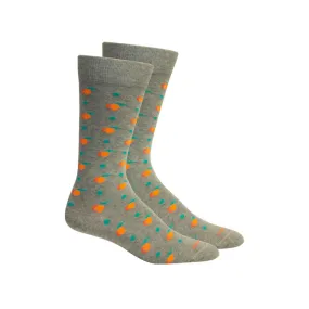 Men's Grey Socks With Peaches