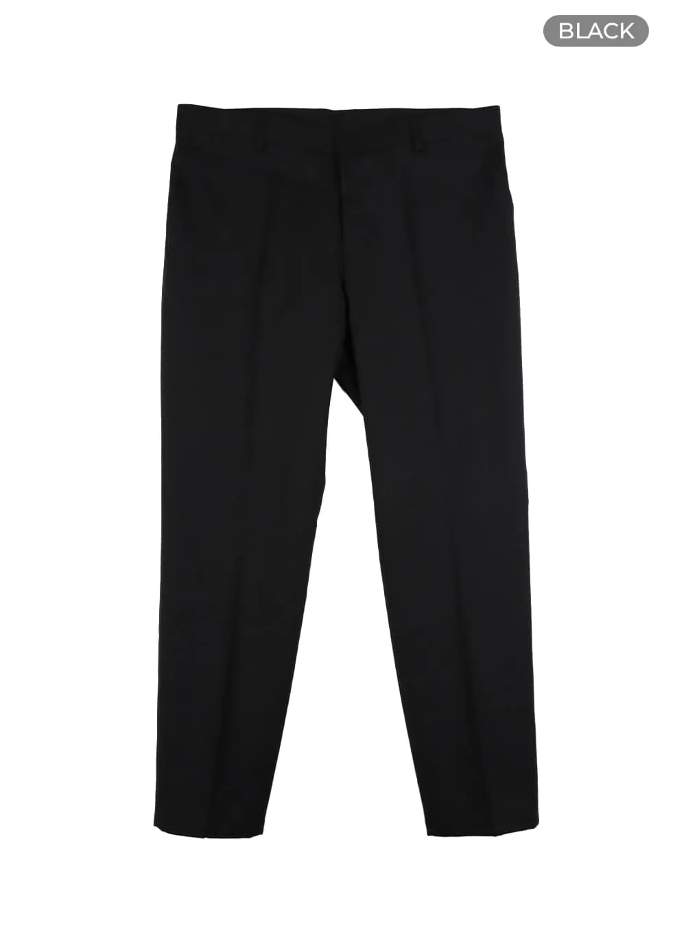 Men's Solid Straight Fit Trousers IA402