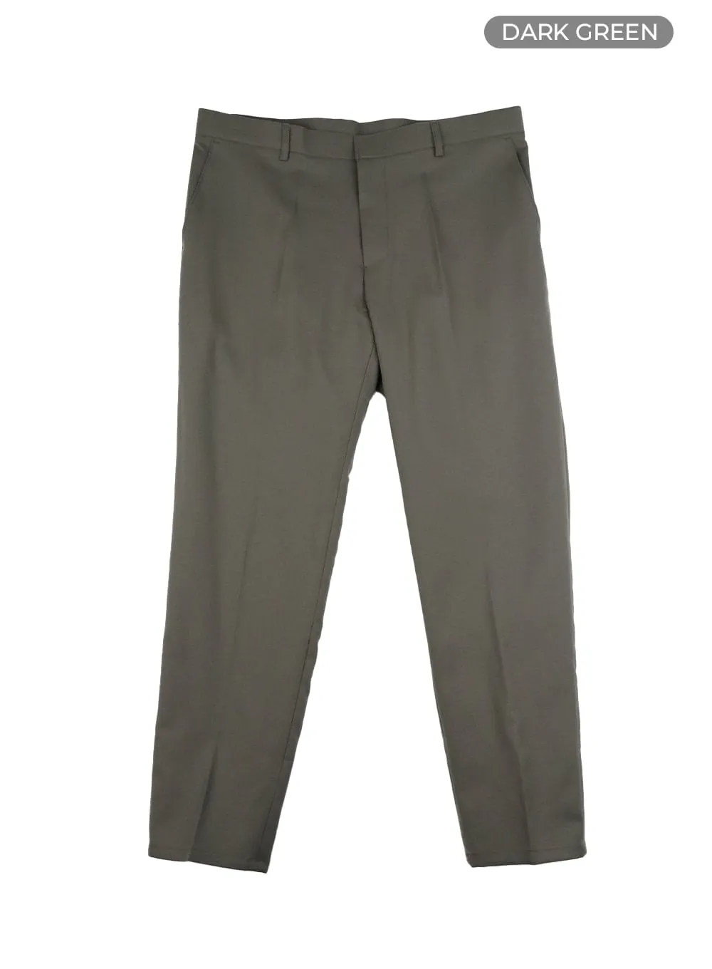 Men's Solid Straight Fit Trousers IA402