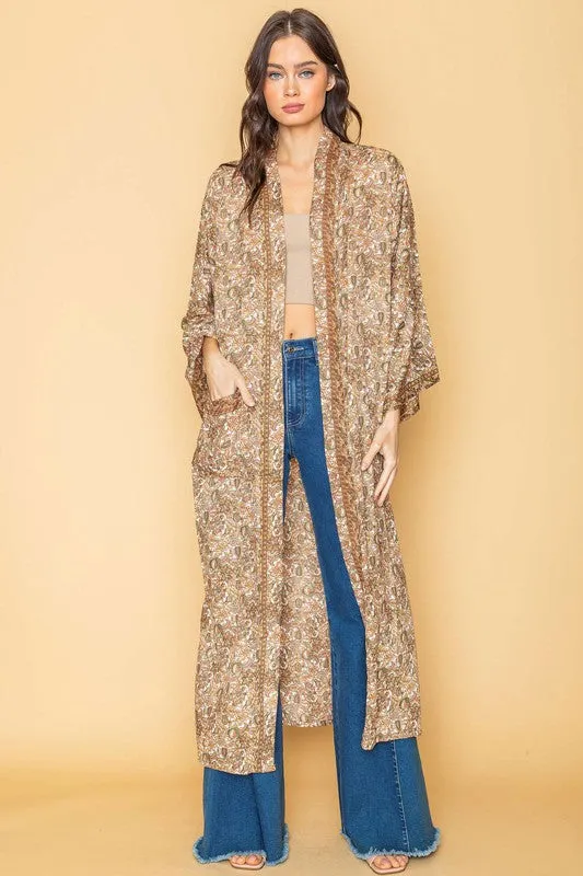 Multi Belted Long Kimono