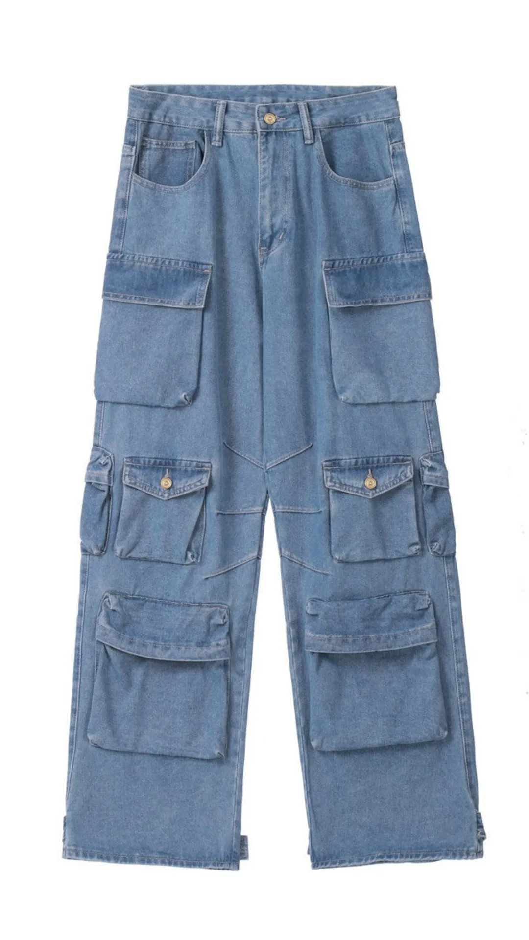 Multi Purpose Pocket Baggy Cargo Jeans