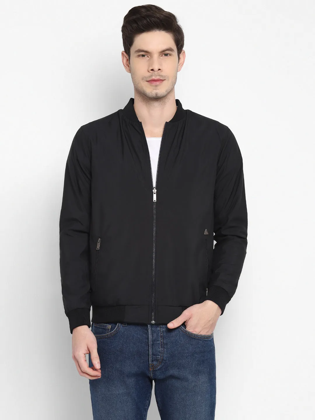 Navy Blue & Black Reversible 2-way Jacket for Men