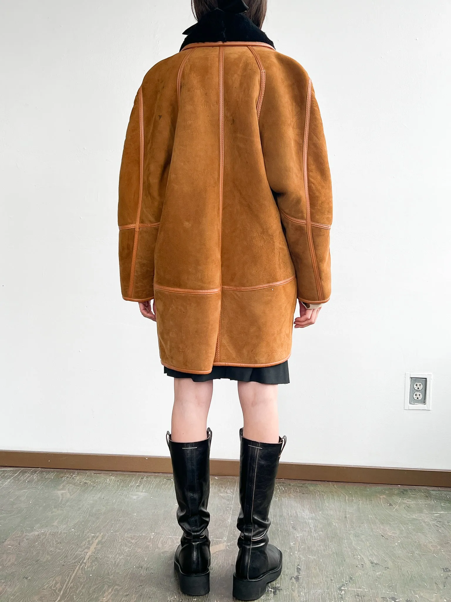 Ochre Shearling Coat (L)