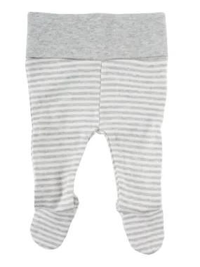 Organic Cotton Grey/White Stripe Footed Trousers