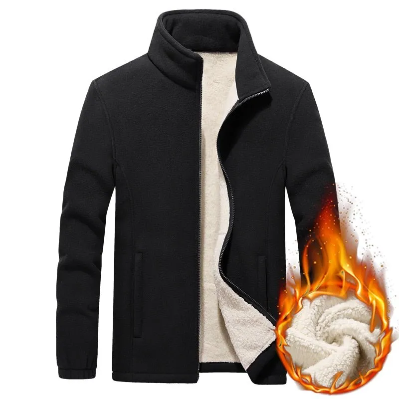 Plus size 7XL,8XL,9XL Winter Men's Jackets Thick Fleece Hooded Hoodies Men Sweatshirt Solid Casual Male Coats Brand Clothing