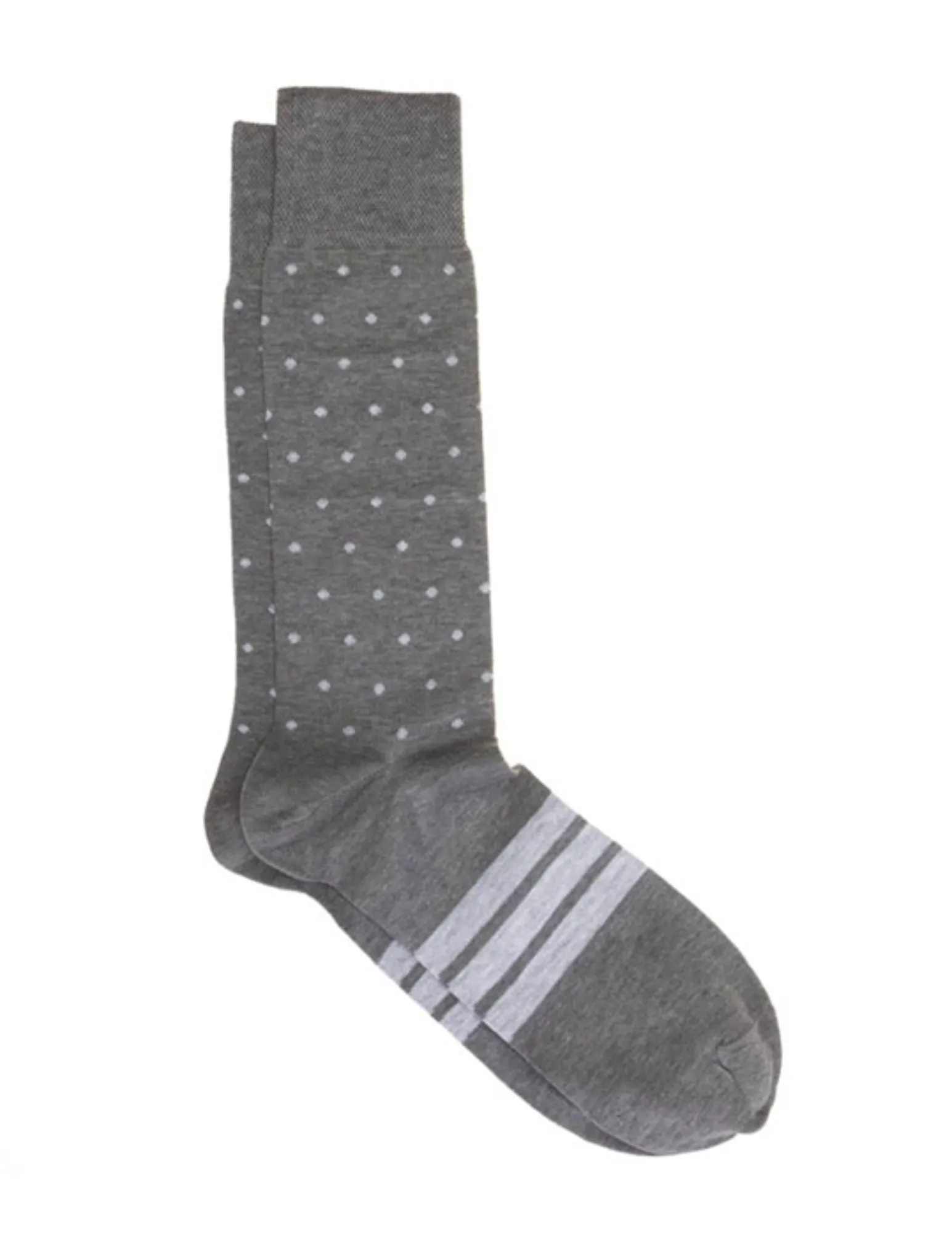 Polka Dots & Stripes Socks | Grey Mix