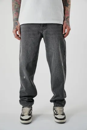 Premium Baggy Ripped Grey Jeans